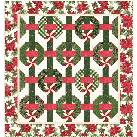 Maywood Studio Glad Tidings Metallic Quilt Kit KIT